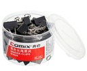 -คลิปหนีบกระดาษ 25mm. B3628 ดำ COMIX+