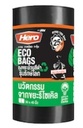 ถุงขยะแบบม้วน ขนาด 30"x40" รุ่นรักษ์โลก ECO สีดำ HERO (ม้วน 25 ใบ)