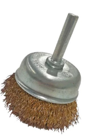 [1005875] แปรงลวดถ้วย มีแกน 65มม FIXTON+