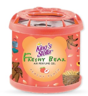 [1006014] เจลปรับอากาศ เฟรชชี่แบร์ 80 g. กลิ่นพีชชี่ พีช King's Stella