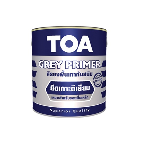 [1006581] สีรองพื้นกันสนิม #GRAY  เทา 1 ก.ล. TOA