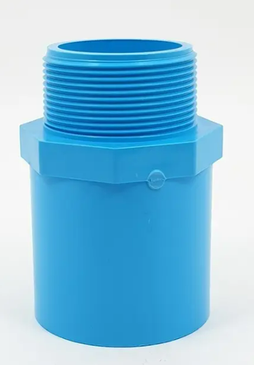 [1006611] ข้อต่อตรงPVCหนาเกลียวนอก2" มอก.