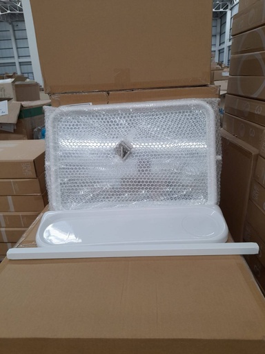 [1006768] กระจกห้องน้ำ3ชิ้นTB03เหลี่ยม ขาวTRUBATH