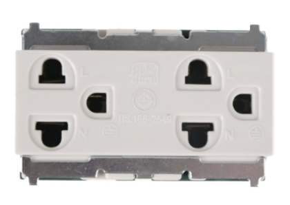 [1007136] ปลั๊กเมจิกราวน์คู่ FPW-8128 CHANG