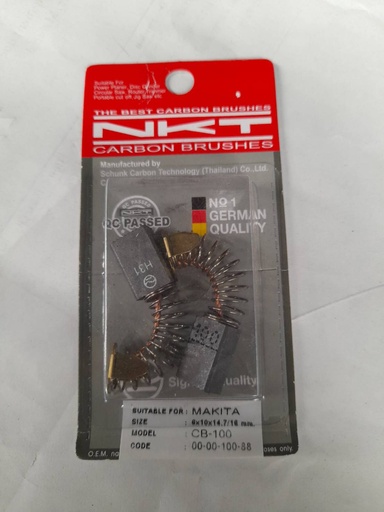 [1007375] แปรงถ่านNKT รุ่น CB-100 รหัส00-00-100 FOR MAKITA