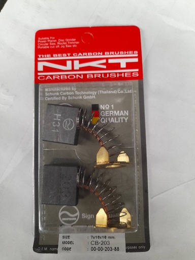[1007378] แปรงถ่านNKT รุ่น CB-203 รหัส00-00-203 FOR MAKITA