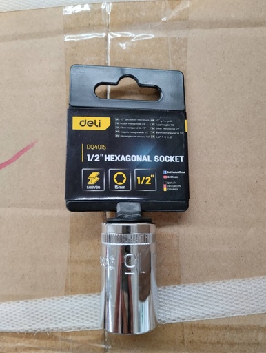 [1007531] ลูกบล็อค 15mm EDQ4015 DELI+