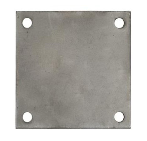 [1007658] เหล็กแผ่นตัด 4x4 นิ้วx6มม. (เจาะรู)