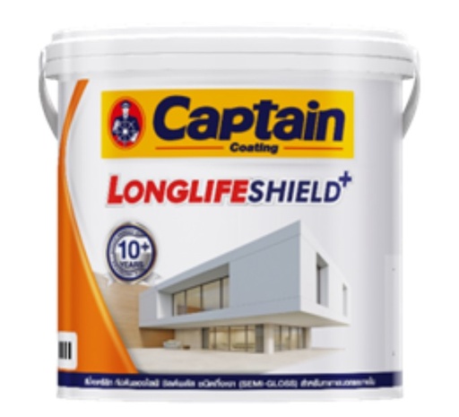 [1007703] สีน้ำลองไลฟ์ แว็กซี่ ชิลด์ ชนิดกึ่งเงา  9 ลิตร เบส D กัปตัน