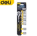 -ชุดลูกบล็อค 1/4" 12ชิ้น EDL0012T DELI+