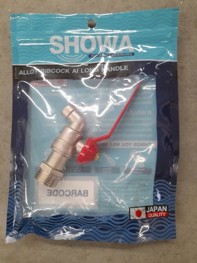 [1007853] ก๊อกบอลแฟนซี มินิ 1/2" แดง SHOWA=