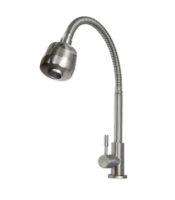 [1007987] ก๊อกซิงค์พื้น แบบท่ออ่อน ก้านตรง หัวปรับน้ำสแตนเลส 304 V09109F VEGARR