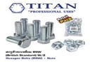 น็อตหัวเหลี่ยม+หัว 3/4"x3" ชุบขาว (PK3)