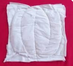 [1008418] เศษผ้าเย็บ 10x10" 5กก. สีขาว