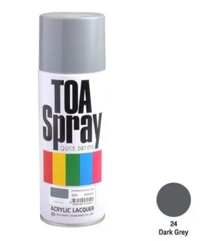 [1008524] ทีโอเอ สเปรย์ อเนกประสงค์ #024 400cc DARK GREY TOA