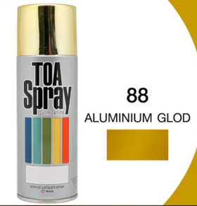 [1008525] ทีโอเอ สเปรย์ อเนกประสงค์ #088 400cc ALUMINIUM GOLD TOA