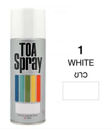 [1008529] ทีโอเอ สเปรย์ อเนกประสงค์ #001 400cc WHITE TOA