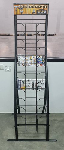 [1008543] ชั้นวางโบว์ชัวร์ 12 ชั้น รุ่นฟรีนิกซ์ 30x35x1 50ซม. สีดำ