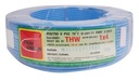 สายไฟเดี่ยว THW 1x4 100m. ฟ้า TUW