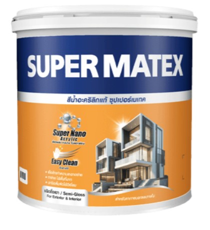 [1009235] สีน้ำภายนอก กึ่งเงา ซุปเปอร์เมเทค #000A 5กล. TOA