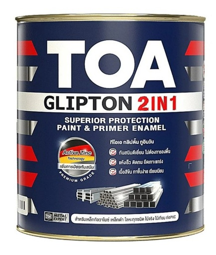[1009243] สีเคลือบเงา 2IN1 กลิปตั้น #GG100 1 กล. สีขาว TOA
