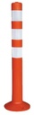 เสาจราจร 75cm ขาว-ส้ม สะท้อนแสง SAVE&PRO