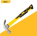 -ค้อนหงอนด้ามไฟเบอร์ 0.5 KG EDL5002 DELI+