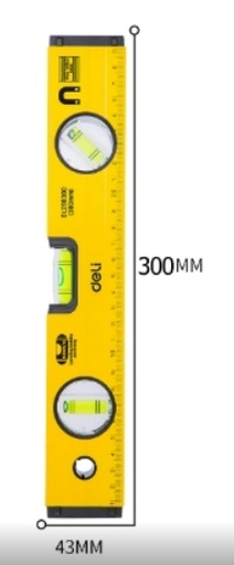 [1000660] ระดับน้ำ 300mm Aluminum พร้อมแถบแม่เหล็ก EDL290300 DELI+