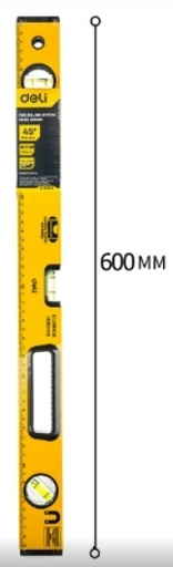 [1000662] ระดับน้ำ 600mm Aluminum พร้อมแถบแม่เหล็ก EDL290600 DELI+