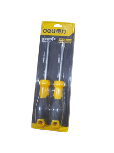 [1000796] ชุดไขควง 2 ชิ้น DL260002 DELI+