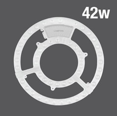 หลอดซาลาเปา LENS MODULE LIGHTRIC 42W แสง DAYLIGHT 6500K 5040lm LAMPTAN