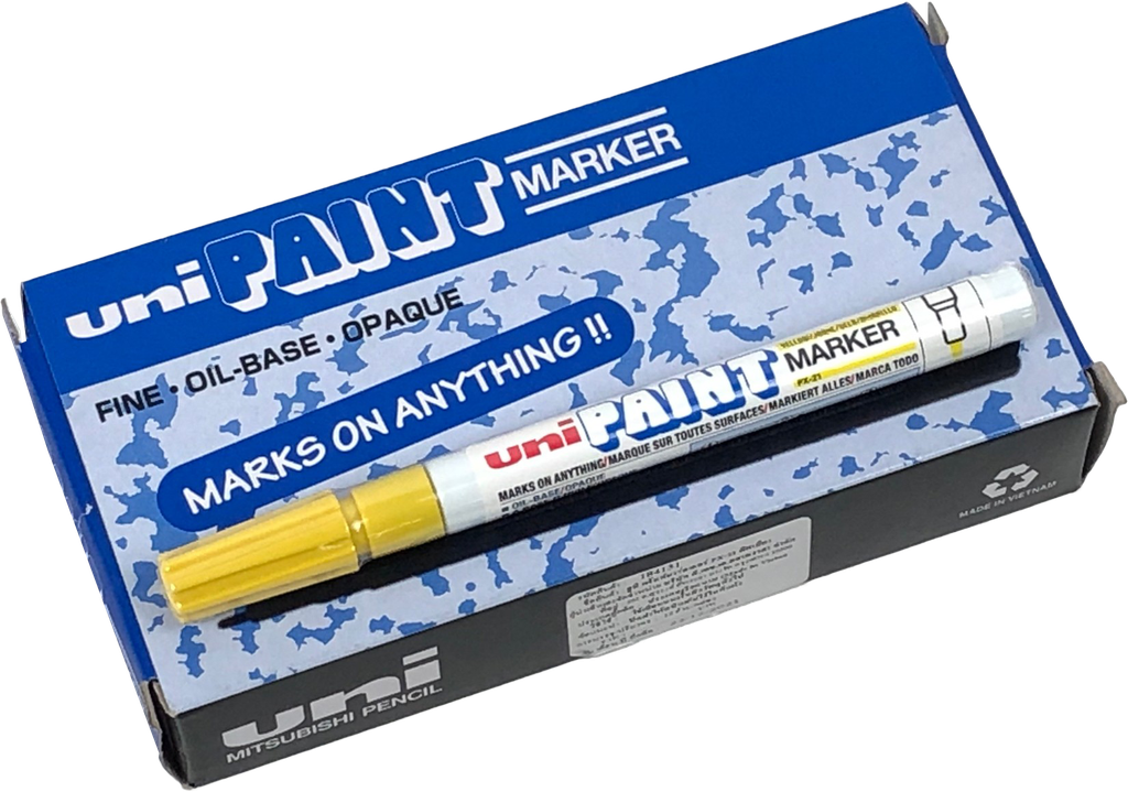 ปากกาเมจิ ถาวร PX21 สีเหลือง UNI PAINT