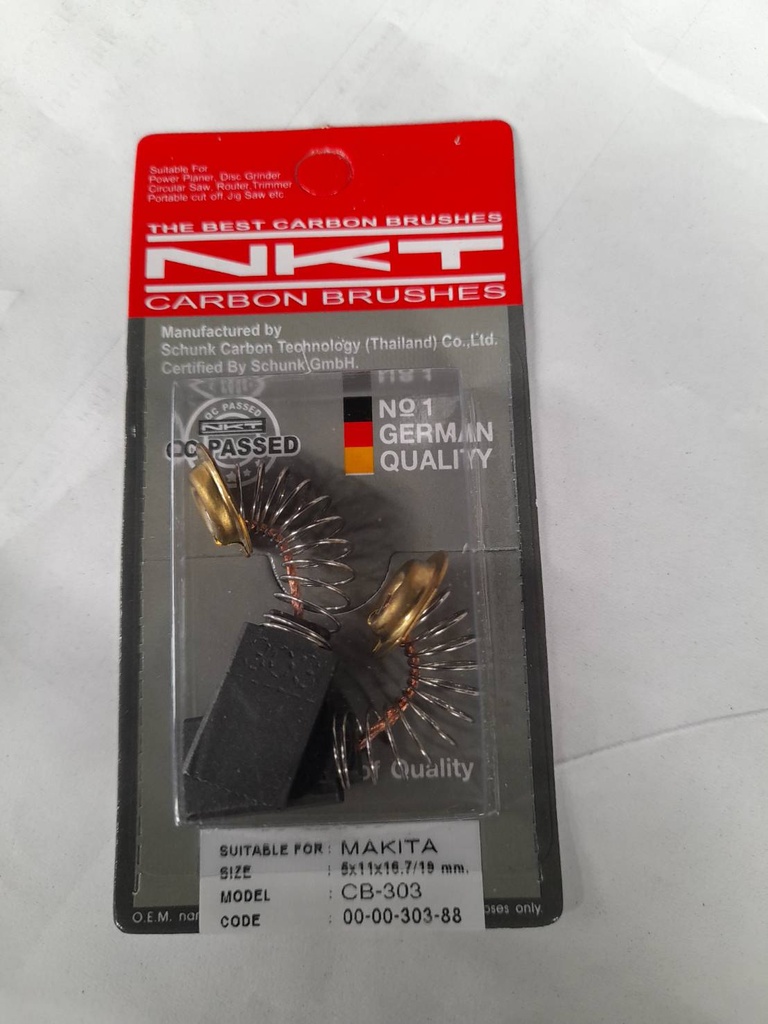 แปรงถ่านNKT รุ่น CB-303 รหัส00-00-303 FOR MAKITA