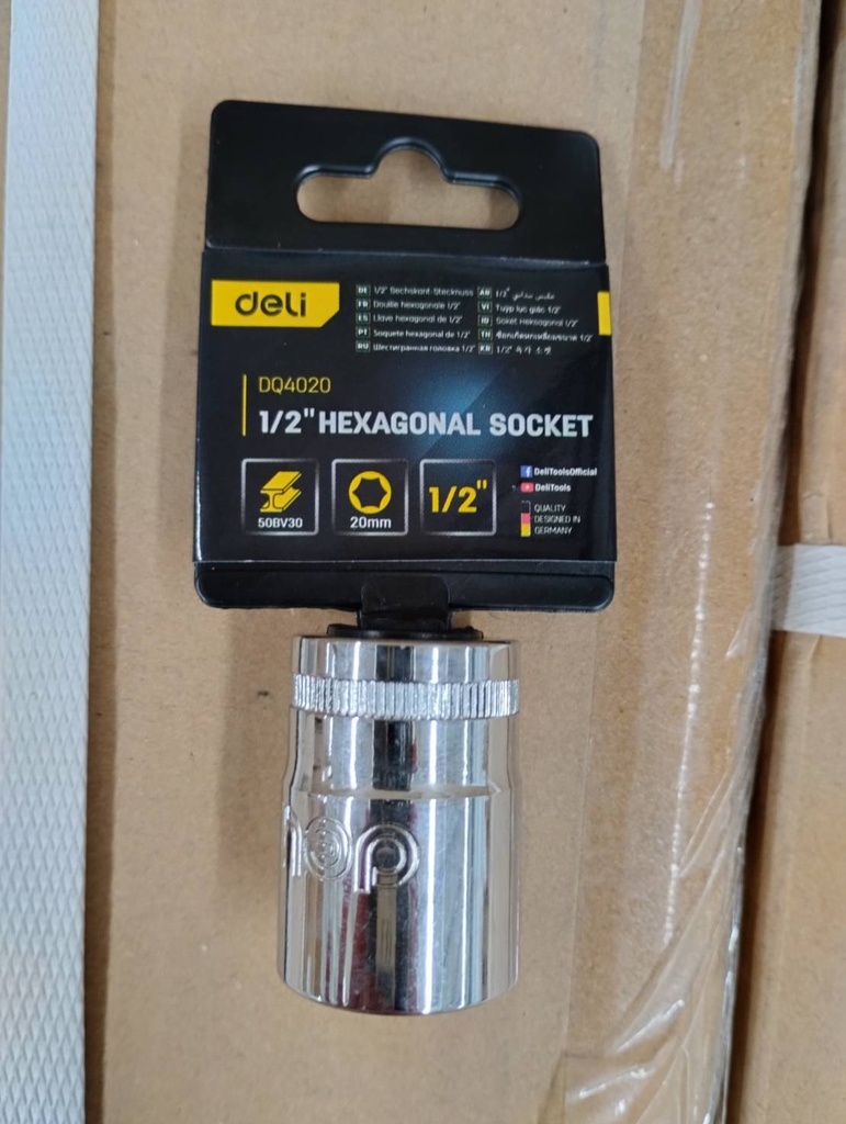 ลูกบล็อค 20mm EDQ4020 DELI+