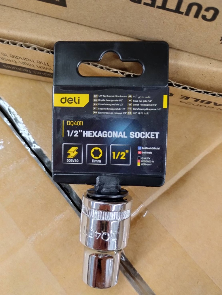 ลูกบล็อค 11mm EDQ4011 DELI+