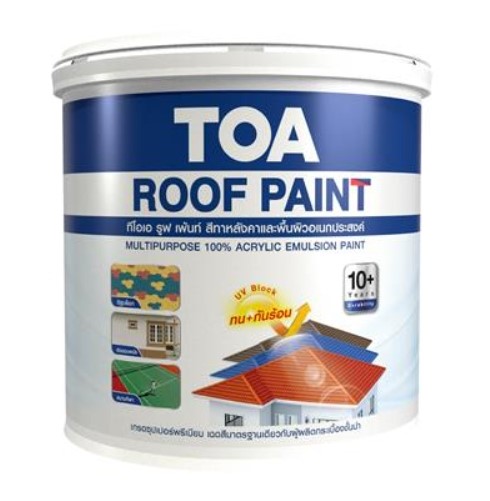 สีทากระเบื้องหลังคา ROOF PAINT 1 แกลลอน #582 เทาเหมันต์ TOA