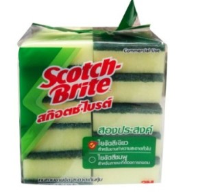 [1001140] สก็อตไบรท์ ฟองน้ำ 3x4 36119 3M แพ็ค10ชิ้น