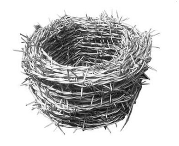 [1001480] ลวดหนามชุบกัลวาไนซ์#14 4kg 36M WIRELAND+