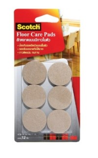 [1001481] สักหลาดกลมมีกาวในตัว 34มม. สีเบจ 3M