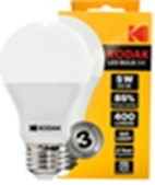 [1001522] -หลอดกลม LED A60 E27 5W 400lm แสง DAYLIGHT 6500K  Kodak
