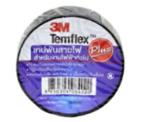 [1001935] เทปพันสายไฟ เล็ก TEMFLEX 150 3M สีดำ