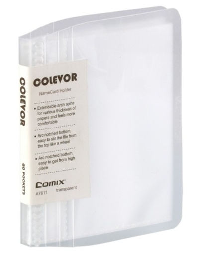 [1002962] สมุดนามบัตร A7611 ใส COMIX+