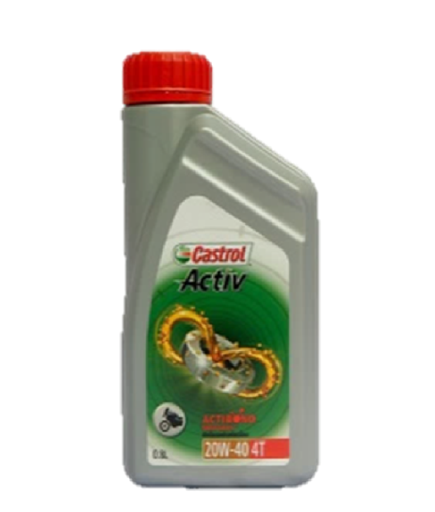 [1002450] -น้ำมันเครื่อง 4T 20W-40 ACTIV 0.8L CASTROL