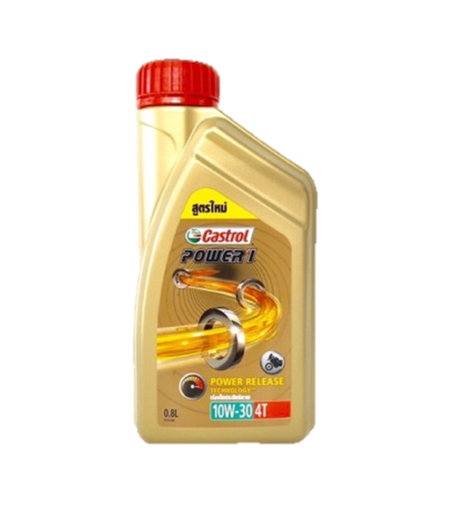 [1002451] -น้ำมันเครื่อง 4T 10W-W30 POWER-1 0.8L CASTROL