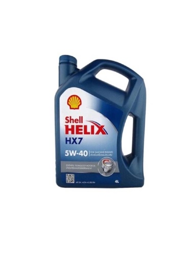 [1002530] -น้ำมันเครื่อง HELIX+ 5W40 HX7 เบนซิน 4ลิตร SHELL