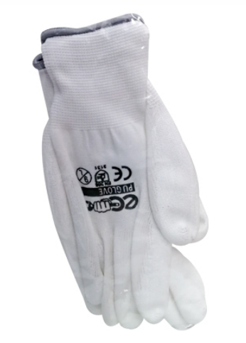 [1002515] -ถุงมือถักเคลือบPU Size L สีขาว 701-322GT