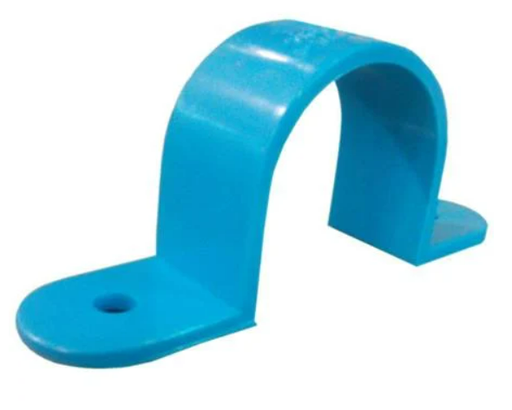[1003842] -กิ๊บจับท่อ PVC หนา 3/4 สีฟ้า