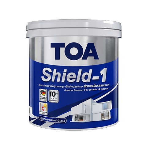 [1004372] สีน้ำภายนอก กึ่งเงา ชิลด์วัน นาโน เบส D 2.5กล. TOA