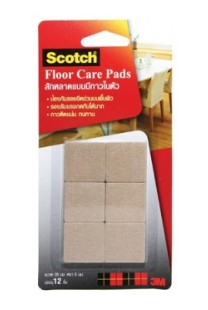 [1004566] -สักหลาดเหลี่ยมมีกาวในตัว 28มม. สีเบจ 3M