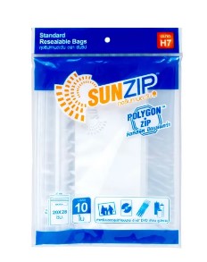 [1004873] ถุงซิบอเนกประสงค์ 20*28ซม H7 SUNZIP